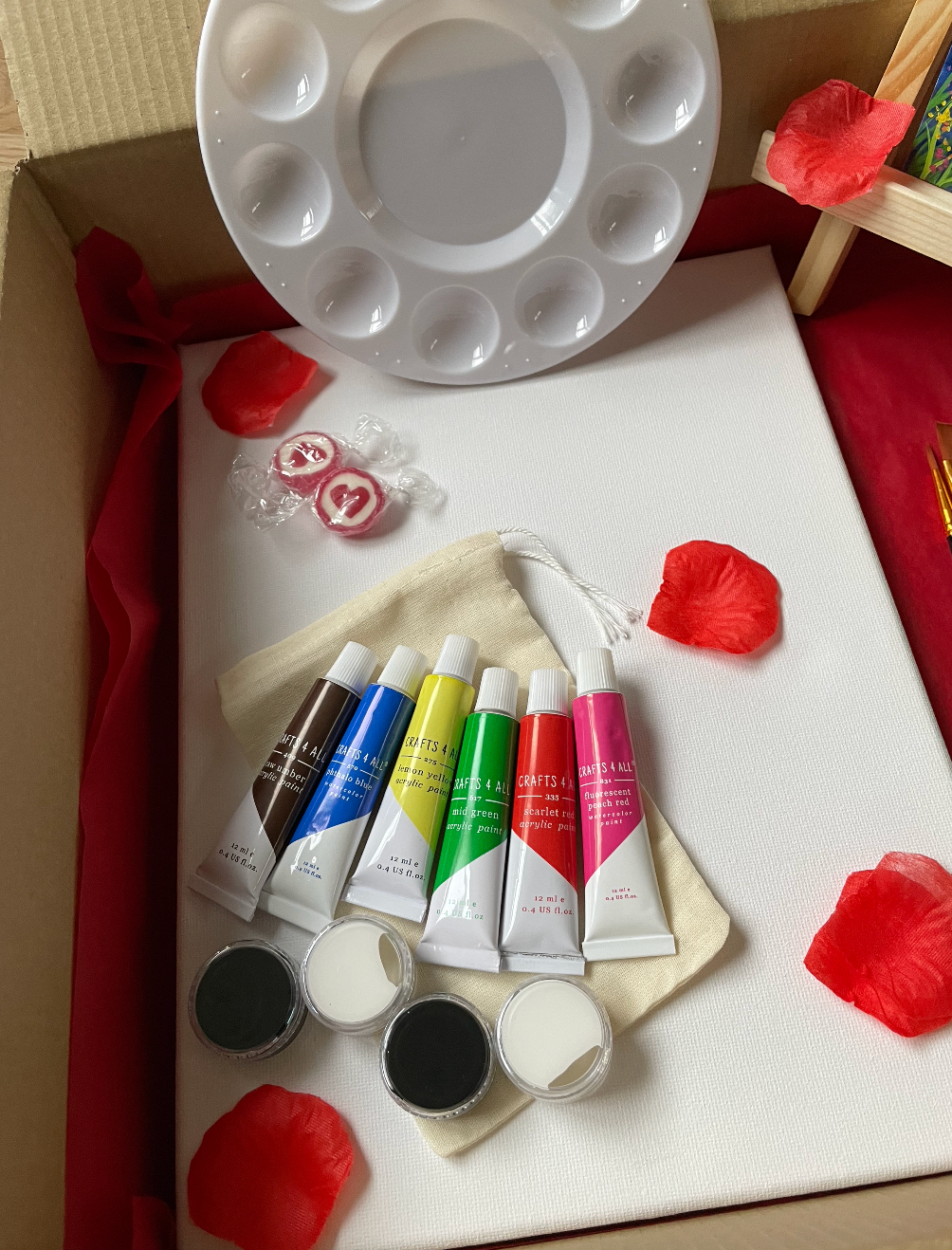 Valentines Sip and Paint Kit for One